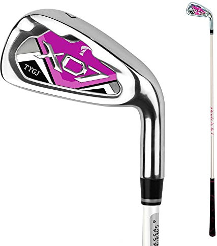 Golf Club Iron NO.7 for Men Woman Steel/Graphite Swing Practice Club for Beginner Right Hand Single Golf Irons (Purple-Graphite)