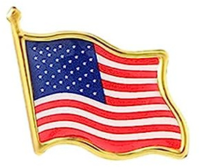 WedDecor Pin's en métal avec drapeau américain des États-Unis d'Amérique - Accessoire fantaisie - Cadeau souvenir pour hommes, femmes, enfants, étudiants, 25mm x 20mm, Métal