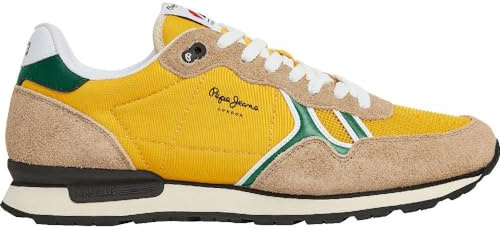 Pepe Jeans herr Brit Fun M sneakers, Gul (Rugby Yellow), 6 UK, Gul Rugby Gul, 6 UK