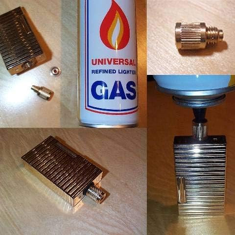 DeLovin Gas - Nachfüll - Adapter ROT 25 mm LÄNGE passend für Feuerzeuge der Marke S.T. Dupont 1 Stück