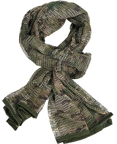Tongcamo Netzschal Camo Schal für Sport Wargame Freizeit und andere Outdoor Aktivitäten Tarnnetz Schal Tarnschal Tarnung (Cp-(double-sided printing))