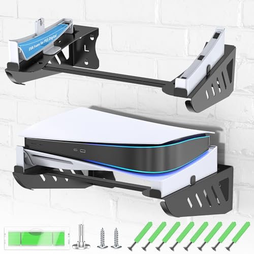 Tokluck Ventola di Raffreddamento per Console PS5 Slim/Pro, Stazione di Caricabatterie per PS5 (Supporto Parete per PS5)