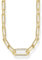 THOMAS SABO 2 Gliederkette mit steinbesetztem Ankerelement vergoldet 750 Gelbgold Vergoldung, 925 Sterlingsilber KE2110-414-14