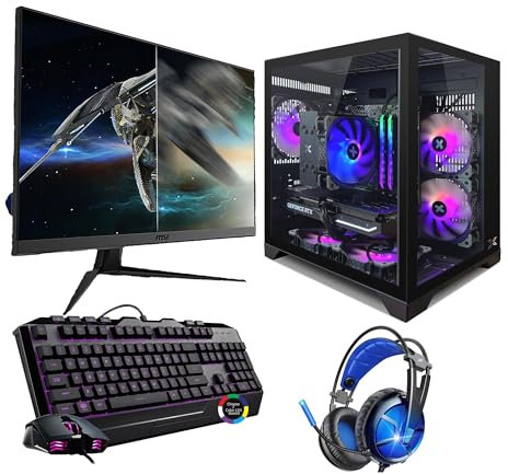 INFOMAX | PC Gamer Pack Complet- Intel Core i5 - RTX 4060 Ti - 16 Go RGB - 1 to - Ecran 170 Hz - Boîtier Aquarium - Free Os