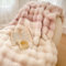 Tospass Kaninchen Decke Warme Sherpa Decke Kuscheldecke Flauschig Weich Dicke Sofadecke Wohndecke Tagesdecke Doppelgesicht Decke - 180x200cm Rosa