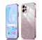 GOKEN Coque pour Xiaomi Redmi Note 12 4G - Housse Antichoc en Silicone Souple, Étui avec Bords Électroplatinés et Carte à Paillettes Intégrée, Cover Case, Rose Dégradé