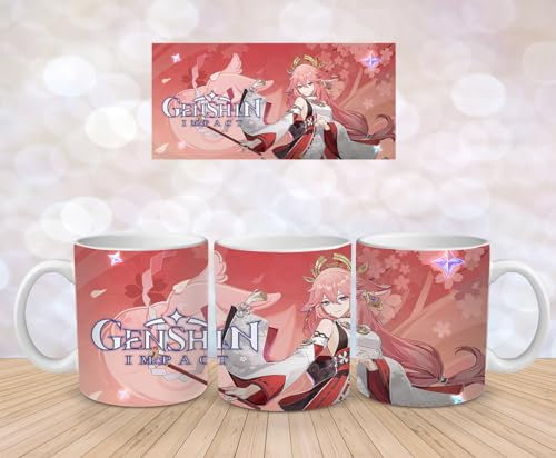 Genshin Impact Tasse: Tolle Designs, Hochwertige Keramik, Perfekt für Gaming Fans (Yae Miko)