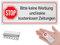 1 Stück Keine Werbung Aufkleber Schild Briefkastenschild Selbstklebend - Stop Bitte keine Werbung und kostenlose Zeitungen [65x25mm, 100% Alu, 3M Tape] - Bitte keine Werbung Aufkleber Schild