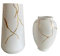 Haute Collage Weiße Vase, Tischdekoration (konisch)
