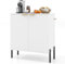 TANGZON Storage Cabinet, Wooden Double Door Kitchen Buffet Sideboard with Raised Metal Legs & Anti-Tipping Device, Floor Standing Accent Side Cupboard Unit for Dining Living Room Hallway