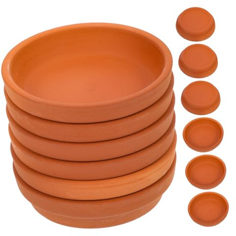 Yardenfun Bandeja Creativa para Maceta Cerámica Roja 10 Bandejas Plato para Agua