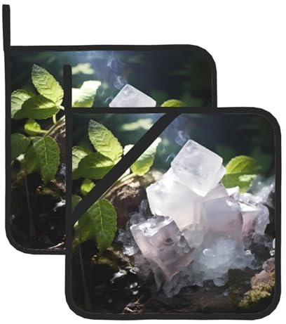 Rock Candy - Presine quadrate resistenti al calore, 20,3 x 20,3 cm, tessuto di qualità, anti-scottatura e facili da pulire