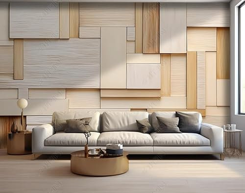 Papier Peint Intissé Relief De Mur De Briques Colorées Poster Tableaux Muraux Tapisserie Photo Trompe L'Oeil Salon Chambre Art Mural 400Cm(L) X280Cm(H)