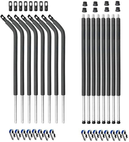 Baunsal® Trampolin Netzstangen 8 x Ø 28 x 1,2 mm x 255,5 cm (FGIS-BD) Trampolin Stangen Ersatz Trampolin Ersatzteile Stangen Trampolin Ersatzteil Netzpfosten Netzstangen Trampolin Netzstange