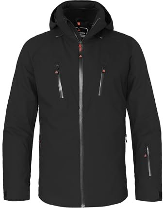 Bergson RESO 2 | Herren Skijacke & Winterjacke, wattiert, wasserdicht, Winddicht, atmungsaktiv, Black [900], 28 - Herren