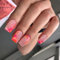 24PCS Long Coffin Press On Nails - Gradient Pink and Yellow French Tip Fake Nails with Rosy Wave Design, Full Cover Acrylic Stick On Nails for Women