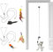 XYTAHDM 3 Stück Katzenspielzeug Selbstbeschäftigung Hängende Türrahmen, Mit 2 Ersatzköpfen Interactive Cat Feather Toys for Indoor Cats, Teaser Rope Cat Toy, für Indoor Kätzchen Verfolgungsjagd