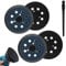 5 8 Hole Sander Pad Replacement Pad, with 1*Brush, 125mm Round Hook and Loop Backing Pad, for High Speed Polishing, Buffing Random Orbital Sander (4Pcs)