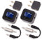 auvisio Bluetoothempfänger: 2er-Set 2in1-Audio-Transmitter- & Receiver mit Bluetooth 5.3, Display (Audiotransmitter, Bluetooth, Transmitter and Receiver,)