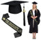 SFSSHUI 24cmx24cm Bachelor Hut Set für Abschlussfeier,Graduation Cap,Abschluss Hut Verstellbar,Graduation Hat,2025 für Abschlussfeier vom Hochschule,Unisex bachelor.