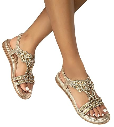 Chaussures Sandales Femme Été Compensées, Randonnée Et Mules Sandales Orthopédiques Confort pour Mariage Mary Janes pour Femmes a Enfiler Et Nu-Pieds Sandale