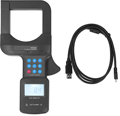 ‌ETCR7000D Stromzange, 2000A AC/DC Strommessgerät mit USB-Datenexport, 80mm Messbacken, CAT III 600V Sicherheit, ±2% Genauigkeit, Automatische Bereichswahl für Elektriker und