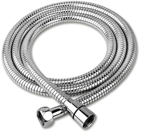 2m Shower Hose, Extra Long Stainless Steel Shower Pipe with Smooth Water Flow, Universal 9mm (Outer)/6mm(Inner), Tangle-Free Shower Hoses for Daily Bathing, Toilet Cleaning, Pet Washing