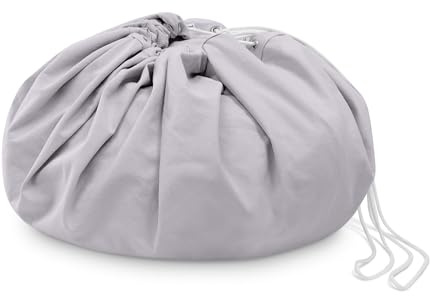 Ehrenkind® Spielzeugsack 2in1, Unterlage & Aufbewahrung, Ø 150 cm, Hellgrau