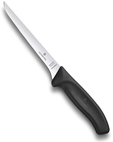 Victorinox Swiss Classic, Profi Ausbeinmesser, Extra Scharfe Klinge, gerader Schliff, 15 cm, Kunststoffgriff, Rostfreier Stahl, schwarz