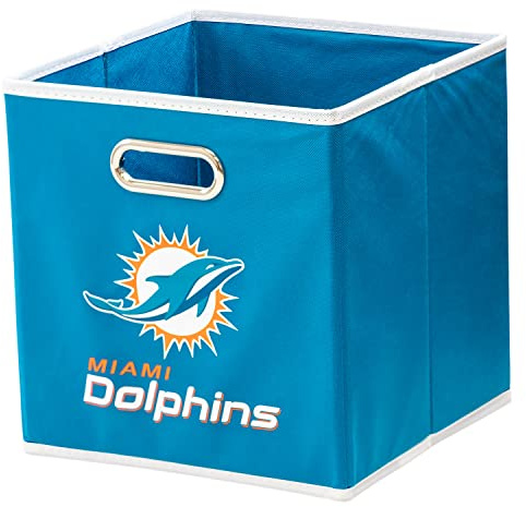 Franklin Sports NFL Aufbewahrungskörbe – zusammenklappbarer Würfelbehälter + Aufbewahrungskorb – NFL Büro, Schlafzimmer + Wohnzimmer Dekor – 27,9 x 27,9 cm