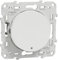 Schneider Electric - Odace, poussoir lumineux Blanc, 10 A, à griffes, LED bleu 0,15 mA localisation - S525276