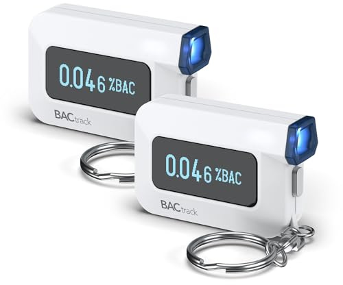 BACtrack C6 Keychain Breathalyzer (2 Pack) | Professional-Grade Accuracy | Optional Smartphone Connectivity | Compatible w/Apple iPhone & Android Devices | Apple HealthKit Integration