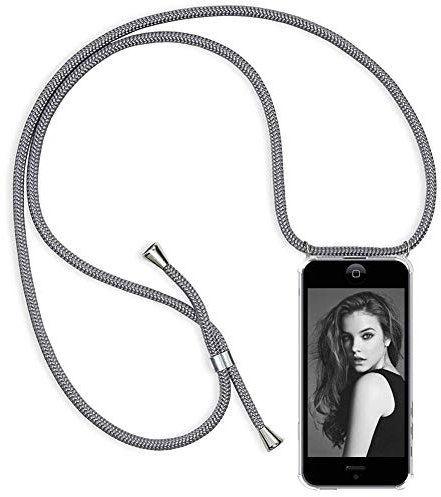 YuhooTech Handykette Hülle für iPhone 6/iPhone 6s Handyhülle, Smartphone Necklace Hülle mit Band - Handyhülle mit Kordel Umhängenband - Schnur mit Case zum umhängen in Grau