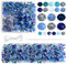 TOAOB 1000 Piezas Cuentas de Cristal Facetado de Azul 4mm 6mm 8mm Perlas Facetadas Transparentes Redondas para Hacer Bisuteria y Manualidades Collares Pulseras Accesorios