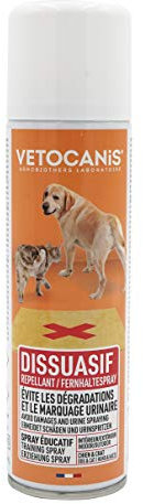 VETOCANIS Spray Repoussant, Intérieur et Extérieur, pour chien et chat, 250ml