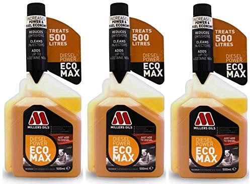 Millers Oils 3 X Diesel Power Ecomax 500ml, Fuel Additive Treatment