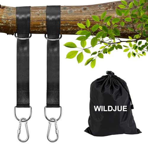 Tree Swing Hanging Straps Kit Holds 2000 lbs,8ft Extra Long Straps Strap with Safer Lock Snap Carabiner Hooks Perfect for Tree Swing Hammocks, Perfect For Swings,Carry Pouch Easy Fast Installation