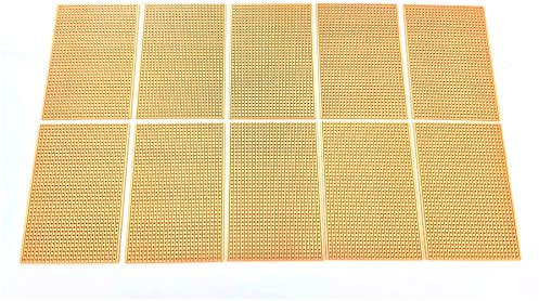 Rk Education Copper Veroboard/Stripboard for PCB Prototyping - Medium 64x95mm, Pack of 10