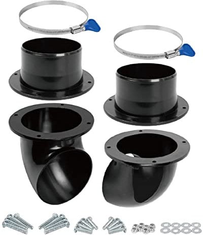 POWERTEC Cyclone 70292 Kit de séparation de coudes et coupleurs de poussière 10,2 cm pour le travail du bois, conteneurs, seaux et barils