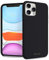 i-Paint Cover Custodia Protettiva per iPhone 11 Pro Max 6.5 in Silicone Nera con all'interno Microfibra - Solid Case Black