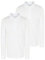 2 Pack Boys Long Sleeve Plain Cotton Rich Ages 3-16y Polo Shirts Children School T-Shirt Uniform Summer White