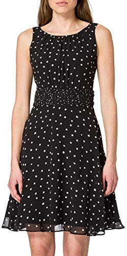 ESPRIT Collection Damen Kleid 991eo1e304, Schwarz, 38