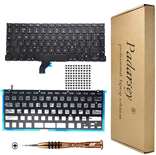 Pardarsey Replacement Keyboard UK layout with Backlit Backlight Compatible for MacBook Pro Retina 13 A1502 (Late 2013- Early 2015) With 80 PCE Screws + Screwdriver