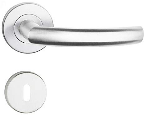 Sellon24 Türklinke Edelstahl für Innentür BB WC PZ Türdrücker Türgriff Türbeschlag Kurzschild Rund (BB PROXIMA RUND)