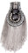 MILISTEN 2Pcs Silber Quaste Schulter Bord Abzeichen Unisex Quaste Niet Epaulet Punk Niet Kette Kostüm Uniform Zeremonie Zubehör für Männer Frauen Epauletten Liefern
