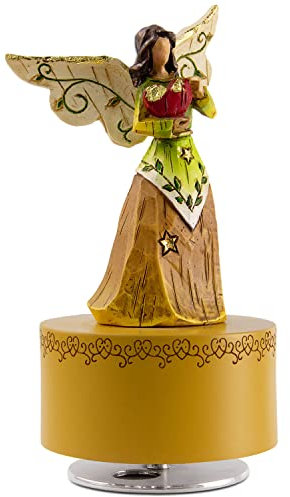 Engel Spieluhr Skulptur Schutzengel Statue Heilengel Figuren für Frauen Musikfigur Geburtstagsfeier Musikalisches Geschenk Heimbüro Studio Dekoration