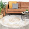 FRAAI | Home & Living Teppich Vintage Rund - Lago Gelb - Baumwolle, Polyester - Flachgewebe - Vintage - Orientalisch - Wohnzimmer, Esszimmer, Schlafzimmer - Carpet
