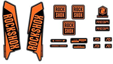 Adesivi compatibili con forcella bici Rock Shox 2016 Sid Reba 29''