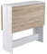 HUOLE Mesa Plegable Contemporánea con 2 Solapas Plegables, Tablero de Partículas de Melamina, Mesa de Comedor Plegable Mesa de Madera con 2 Solapas-103 * 76 * 73,4 cm (Blanco + Color Roble)