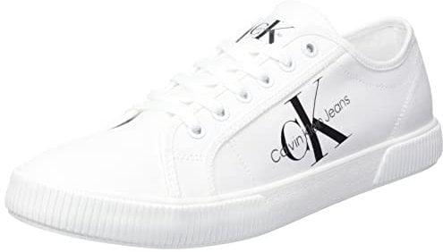 Calvin Klein Jeans Herren Vulcanized Sneaker Essential Vulc Schuhe, Weiß (White), 43